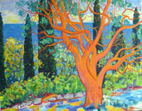 Magic Pine 70x90 sm, oil on canvas, 2011