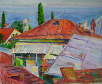 The Roofs 70x85 sm, oil on canvas, 2009
