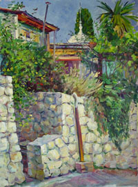 The House with Palm Tree 58x80 sm, oil on canvas, 2009