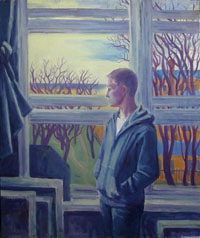 The Window 77x90 sm, oil on canvas, 2012