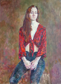 женский портрет 110х80 см, холст, масло, 2011г