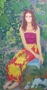 Female Portrait 130x70 sm, oil on canvas, 2012