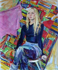 женский портрет 77х90 см, холст, масло, 2011г.