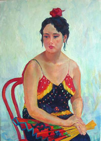 Женский портрет 60х85 холст, масло, 2011г.