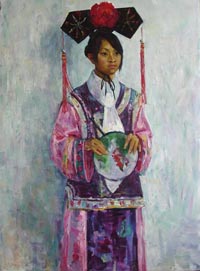 портрет китаянки , 110х80 см, холст, масло, 2010г.