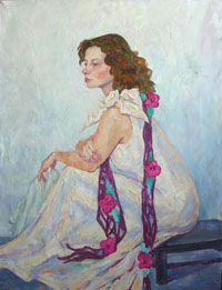 Female Portrait, 100x80 sm, oil on canvas, 2012