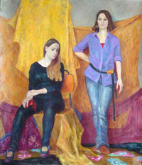 Double Portrait, 130x150 sm, oil on canvas, 2012