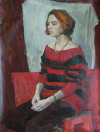Female Portrait, 60x80 sm, oil on canvas, 2008