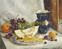 Still Life with the Melon 40x50 sm,  oil on canvas  2004
