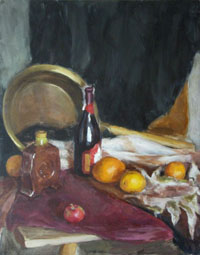 Still life with Oranges 50x70 sm, oil on canvas, 2003