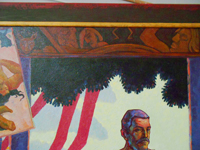 фрагмент Дипломной работы триптих  "Поль Гоген", 180x500 см, холст, масло, 2013г