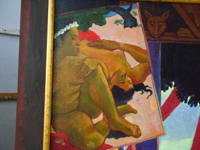 Fragment of Diploma "Paul Gauguin" triptych  180x500sm, oil on canvas, 2013